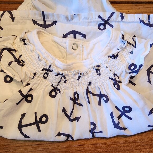Carters Nautical Sail Away Outfit/Romper Size 9 Months - Picture 4 of 6